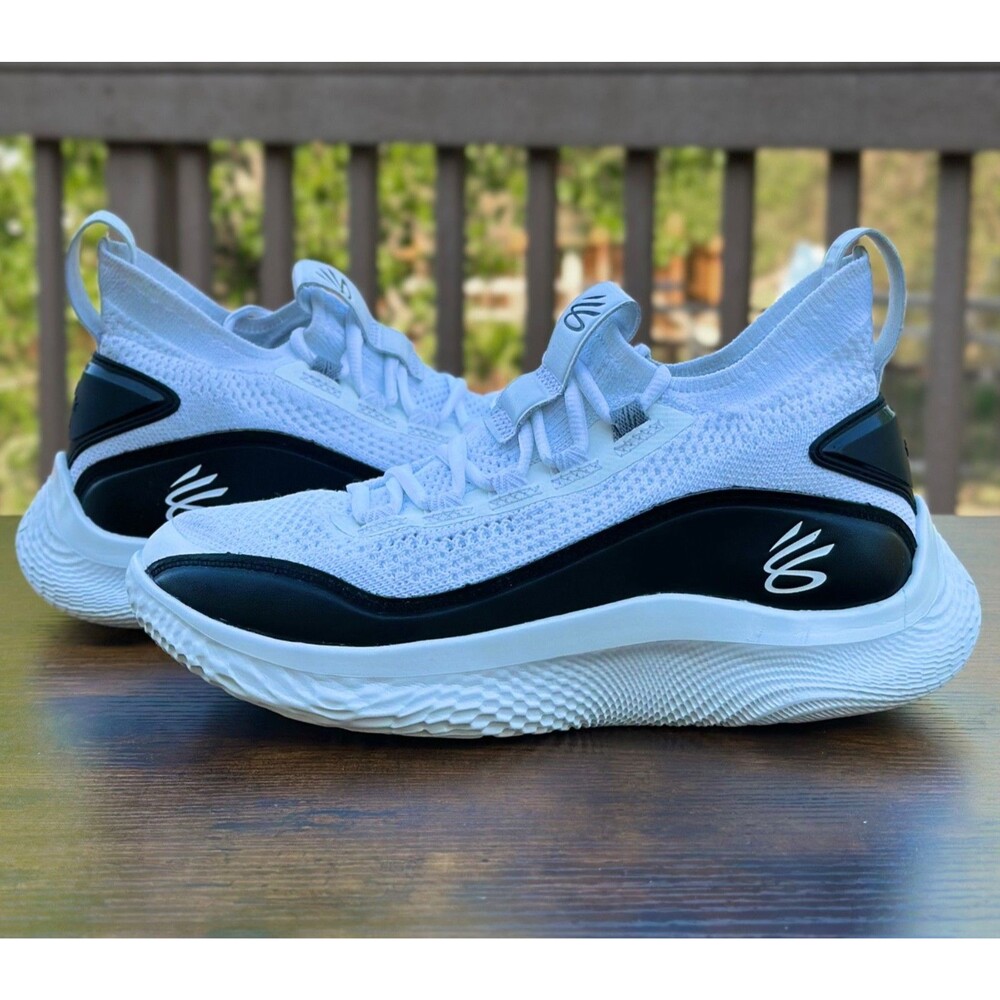 Under Armour Curry Flow White Black Basketball Shoes Youth 6Y EU 38.5 Athletic - Picture 9 of 16